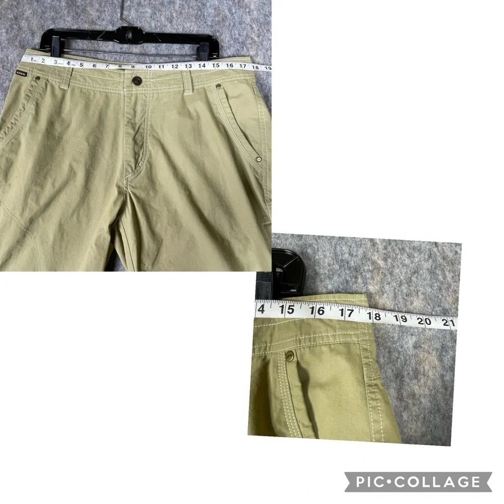 Kuhl Ramblr Khaki Shorts Cargo Gorpcore Outdoor Hiking Workwear Travel - Sz 36